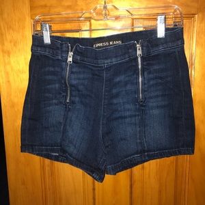 High rise express jean shorts size 4